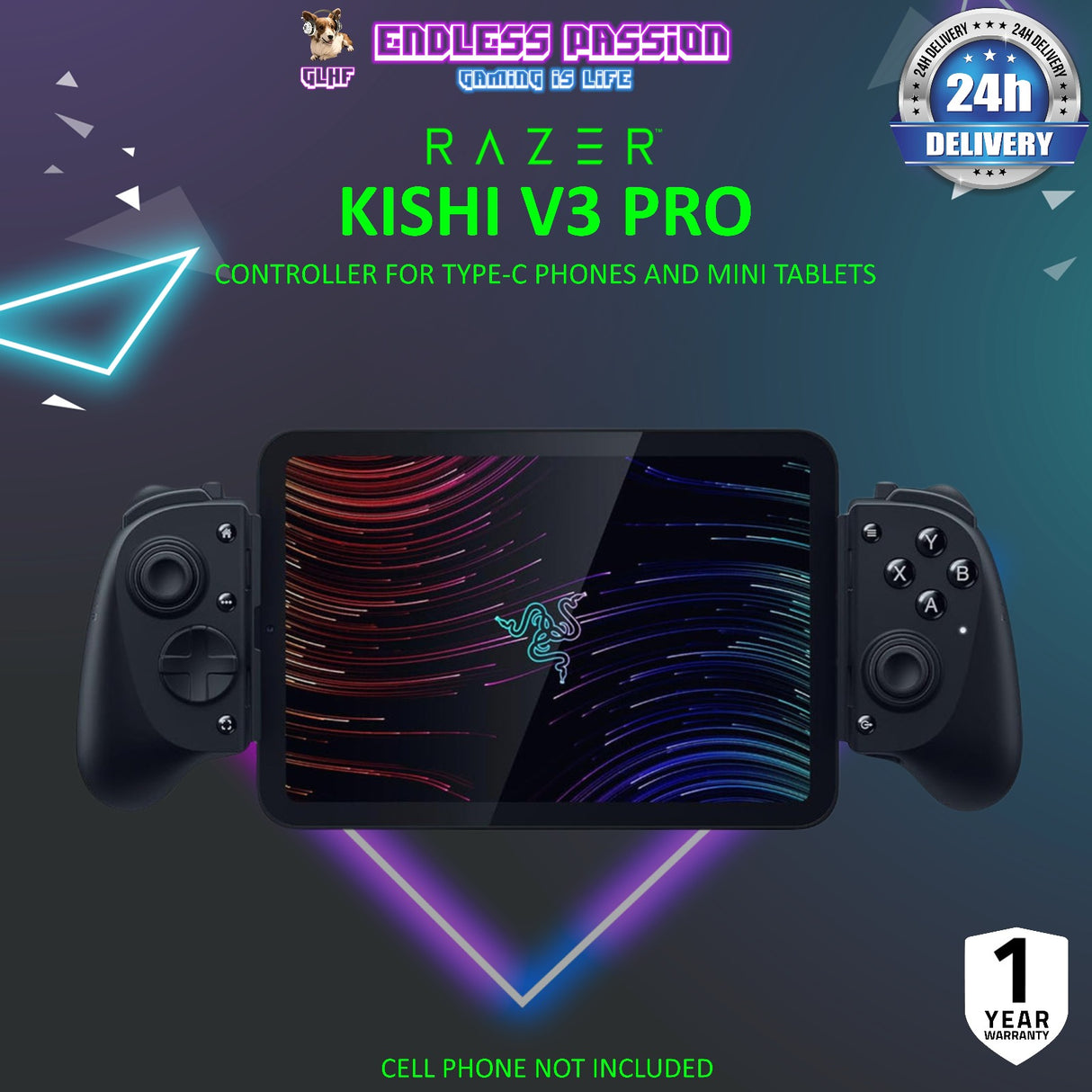 Razer Kishi V3 Pro - Gaming Controller for Type-C Phones And Mini Tablets