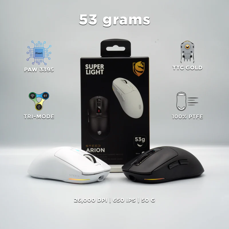Steed Arion Superlight TRI-Mode Gaming Mouse
