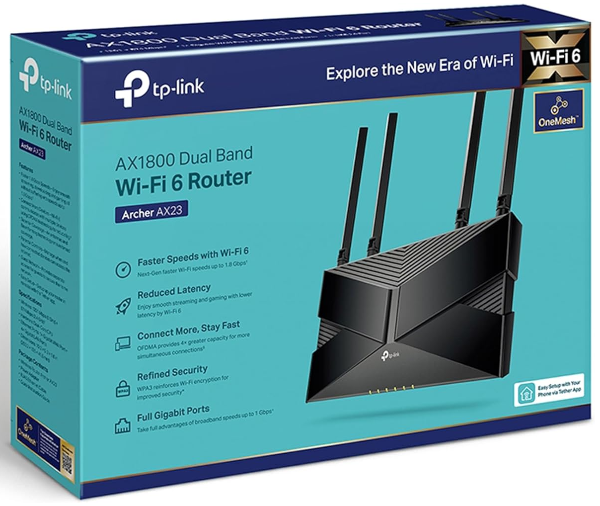 TP Link Archer AX23 AX1800 Dual-Band Wi-Fi 6 Router