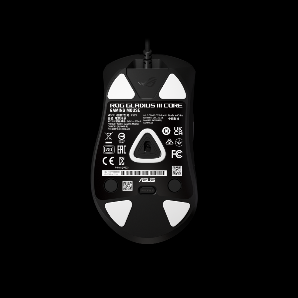 ROG Gladius III Core Ergonomic Right-Handed Gaming Mouse