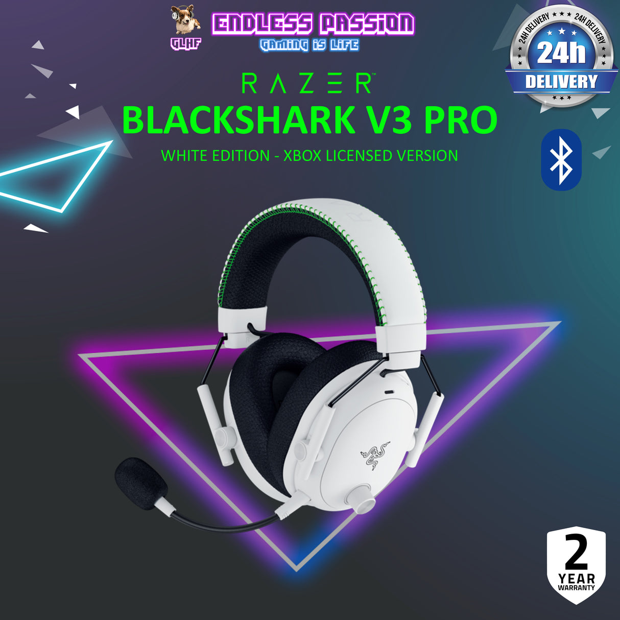 Razer BlackShark V3 Pro Wireless Gaming Headset – ANC, THX Audio, PC/PS5/Xbox, Esports-Grade Sound