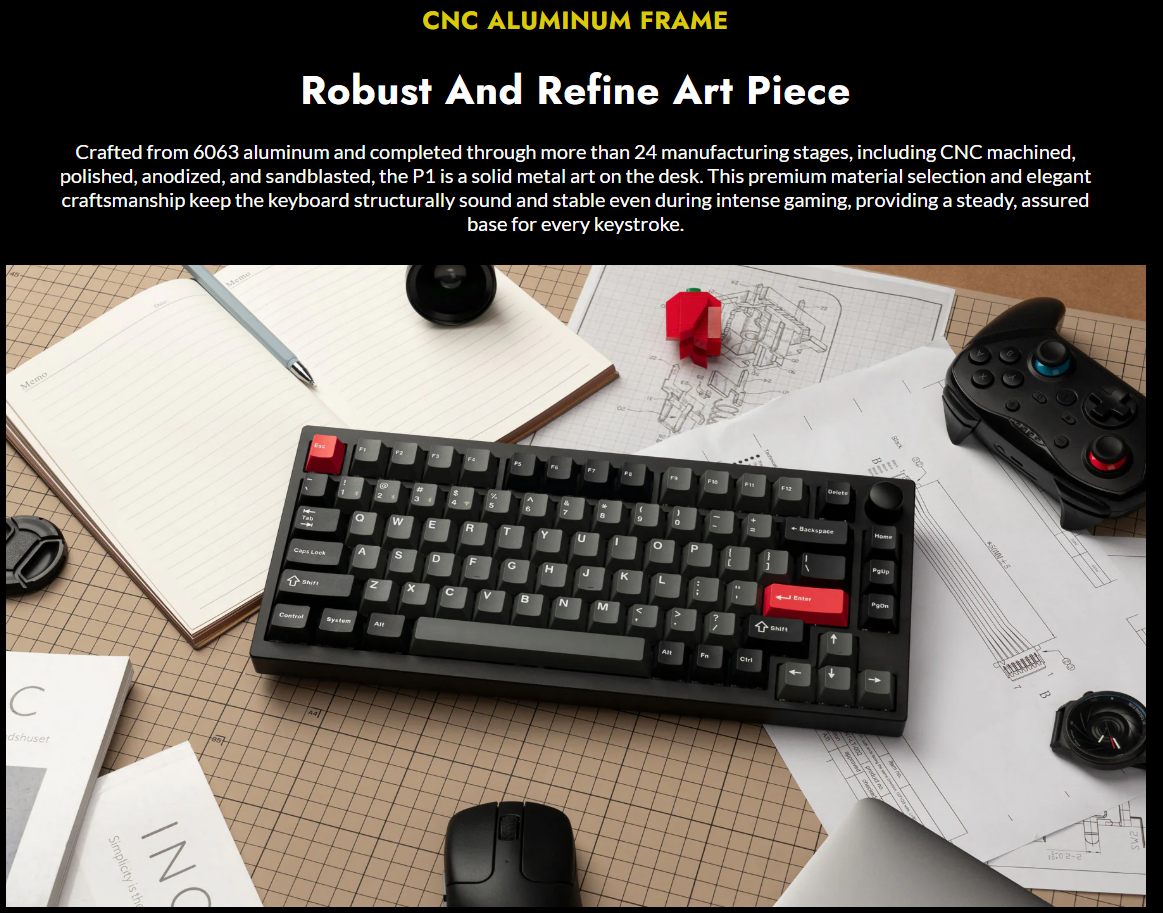 Lemokey P1 Pro Custom Gaming Keyboard - Carbon Black