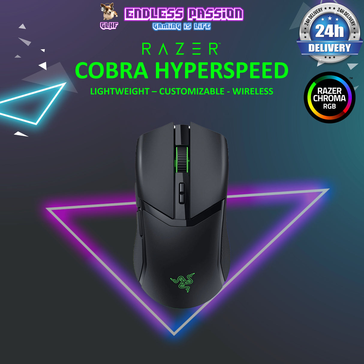 Razer Cobra HyperSpeed Wireless RGB Gaming Mouse