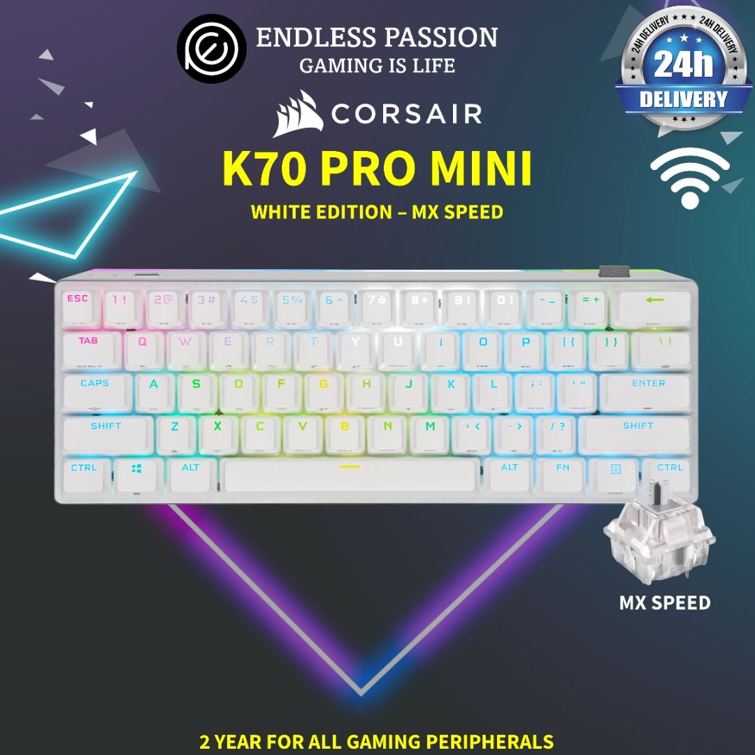 Corsair K65 RGB Mini 60% Wired Mechanical Gaming Keyboard