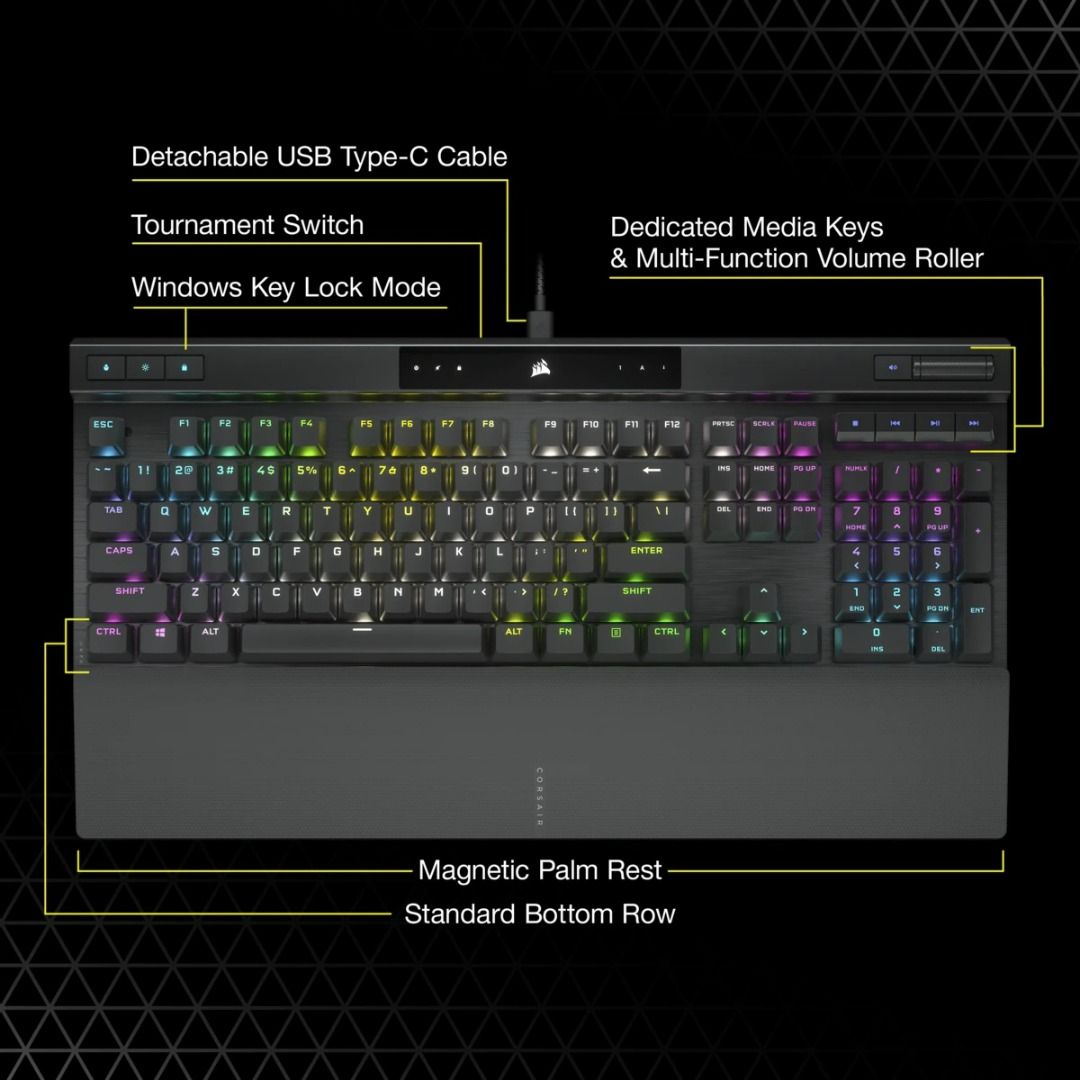 Corsair K70 PRO RGB Wired Optical-Mechanical Gaming Keyboard