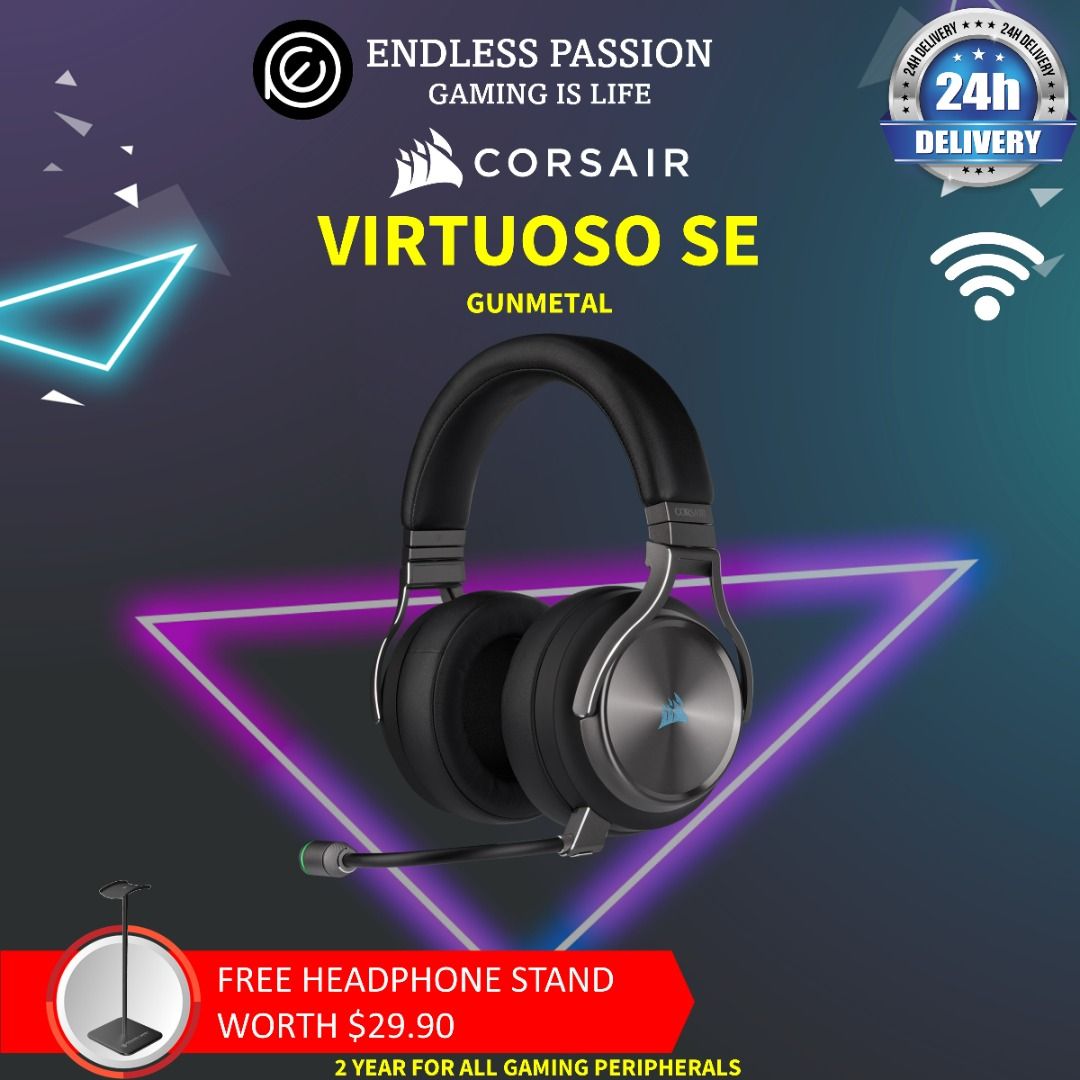 Corsair Virtuoso RGB Wireless SE High Fidelity Gaming Headset Endless Passion