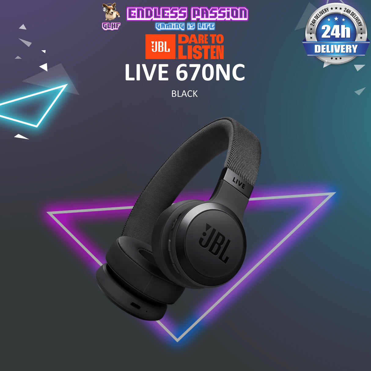JBL Live 670NC Wireless Over-Ear Headphones