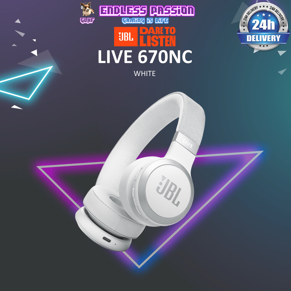 JBL Live 670NC Wireless Over-Ear Headphones