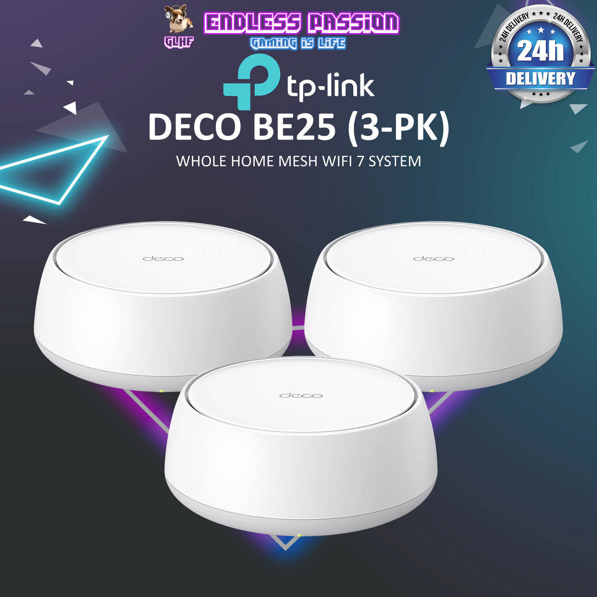 TP Link Deco BE25 BE5000 Whole Home Mesh WiFi 7 System