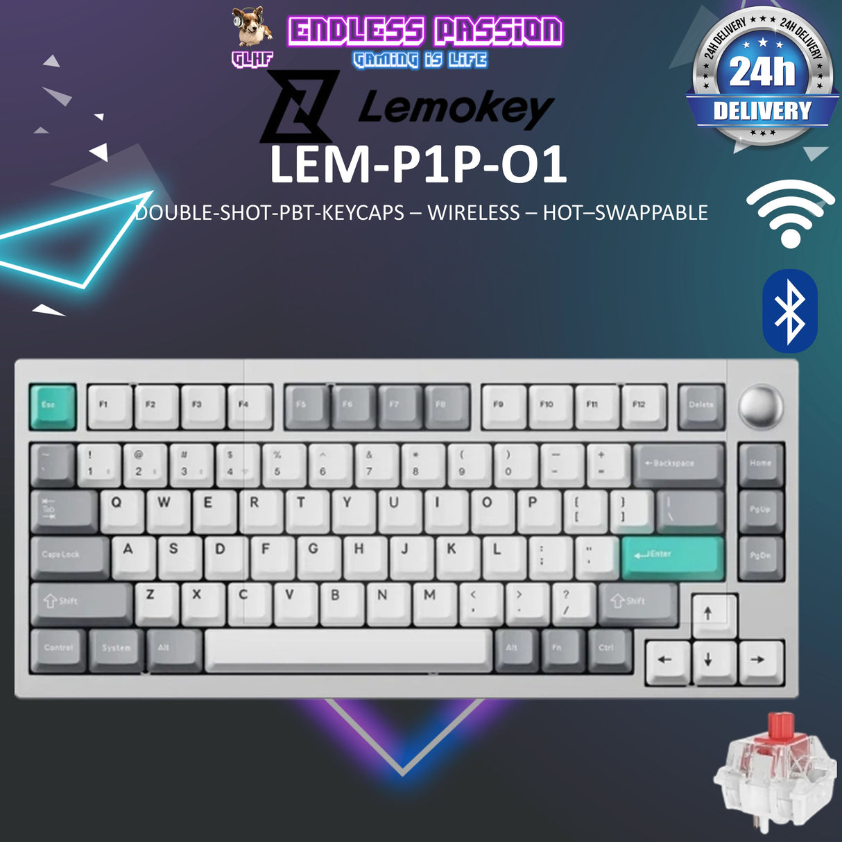 Lemokey P1 Pro Custom Gaming Keyboard - Space Sliver