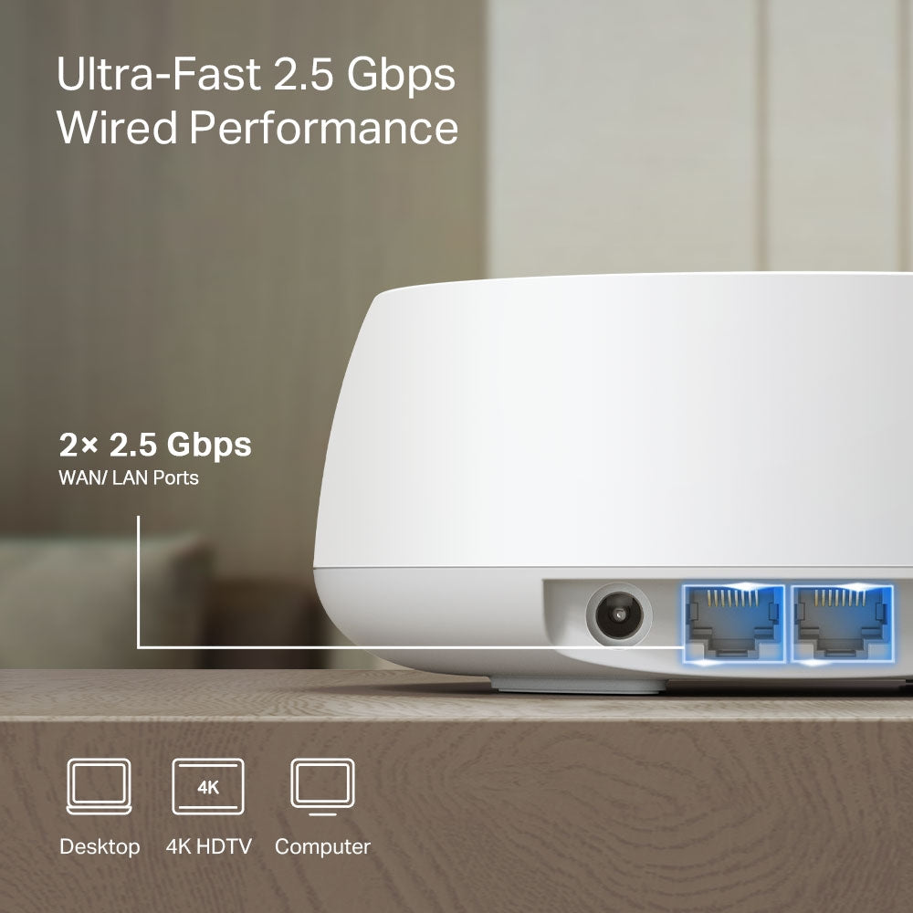 TP Link Deco BE25 BE5000 Whole Home Mesh WiFi 7 System