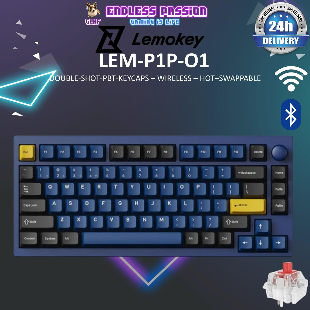 Lemokey P1 Pro Custom Gaming Keyboard - Space Sliver