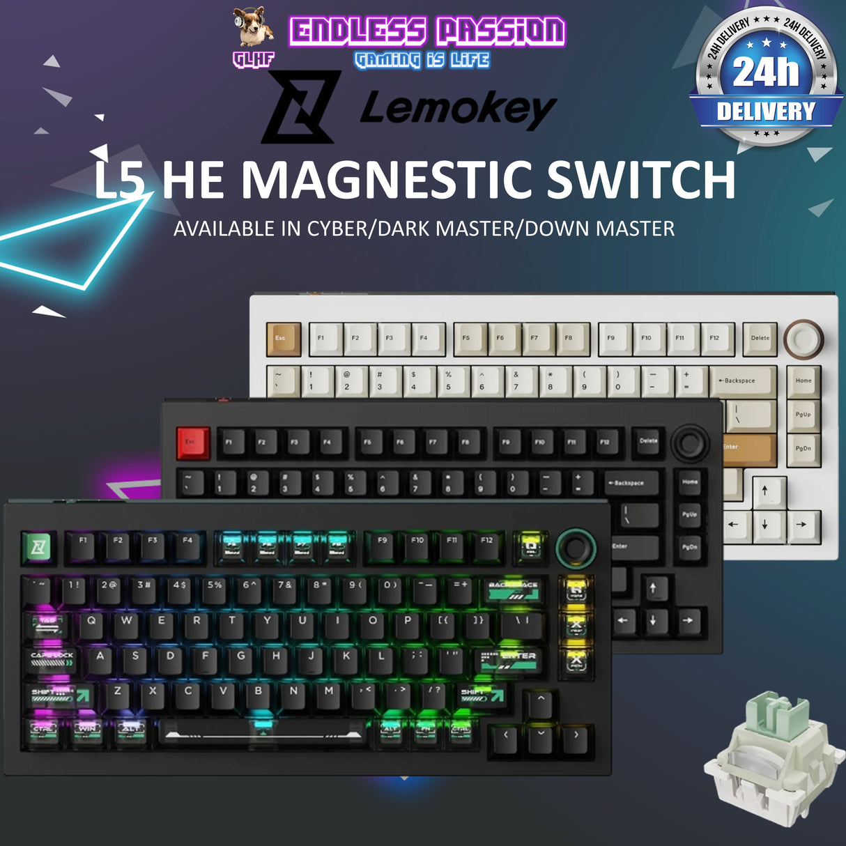 Lemokey L5 HE Wired Magnetic Switch Custom Gaming Keyboard