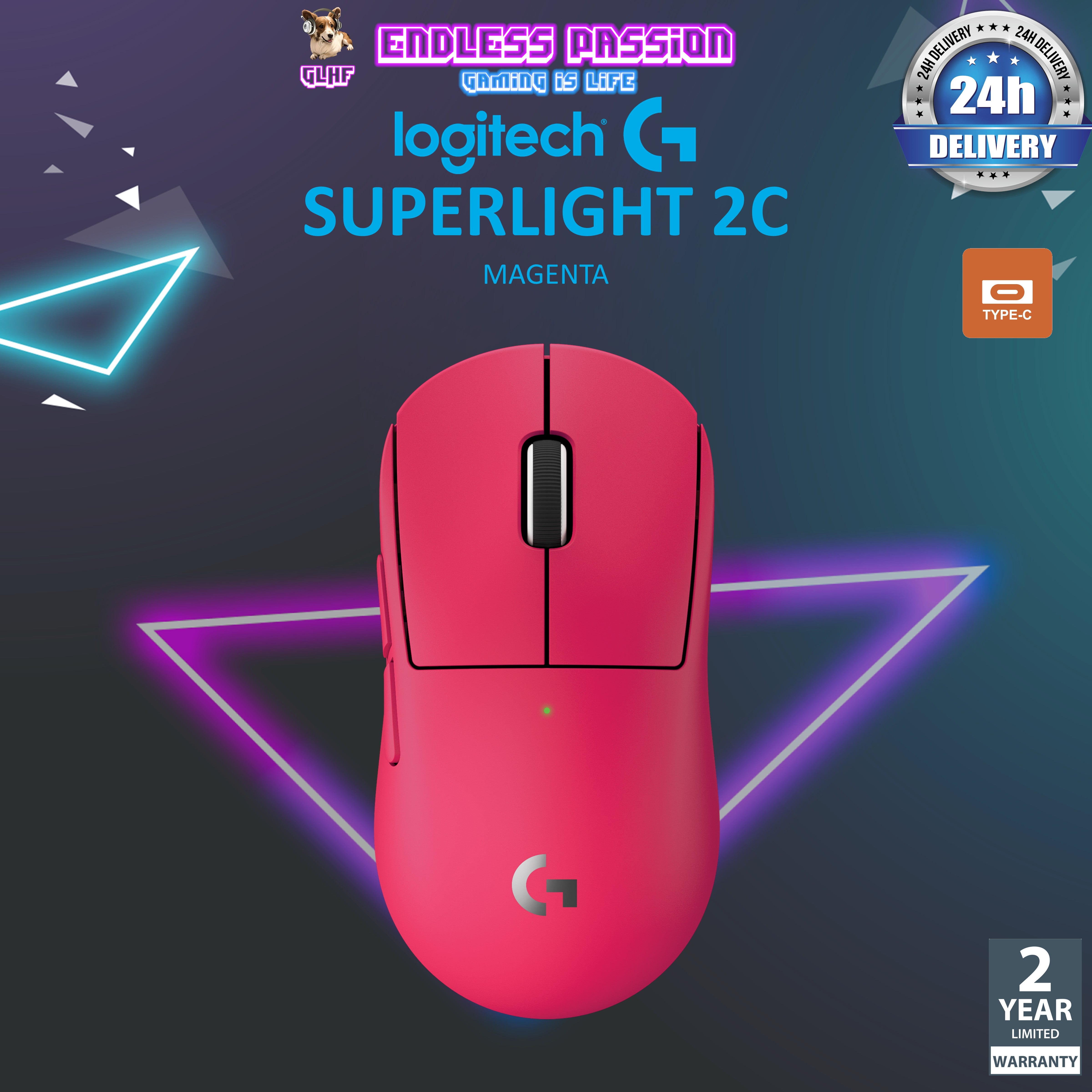 Logitech G Pro X Superlight 2c Lightweight Wireless Gaming Mouse