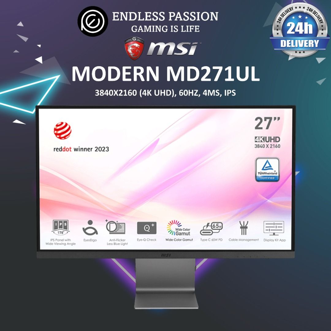 MSI Modern MD271UL 27 Inch 4K IPS Monitor