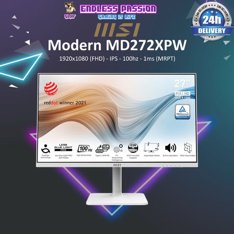 MSI Modern MD272XP/W 27 Inch IPS Monitor