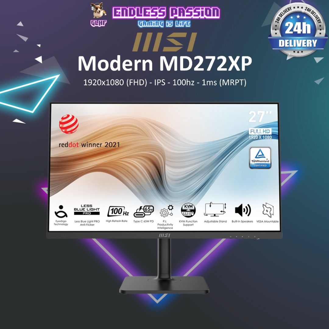 MSI Modern MD272XP/W 27 Inch IPS Monitor