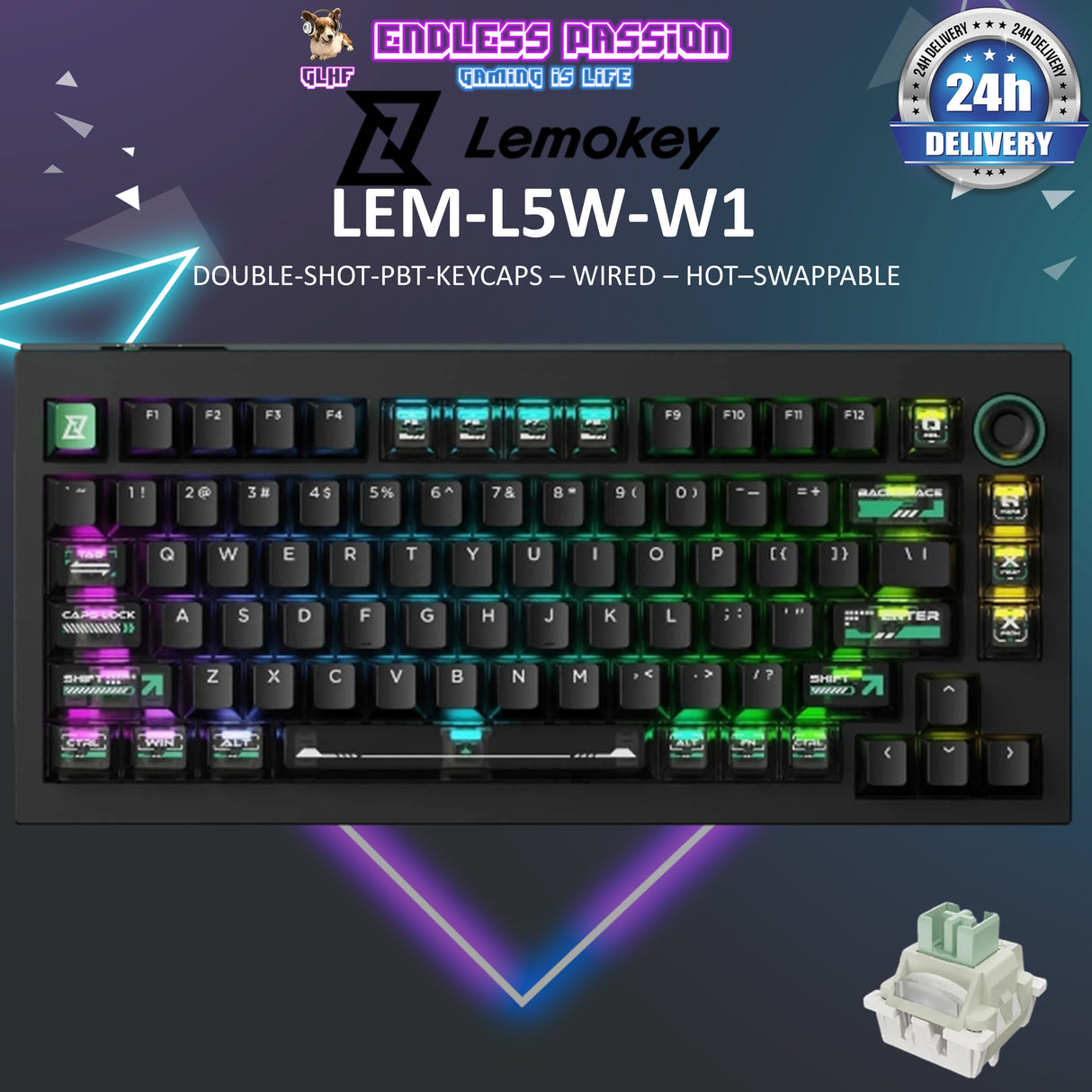 Lemokey L5 HE Wired Magnetic Switch Custom Gaming Keyboard