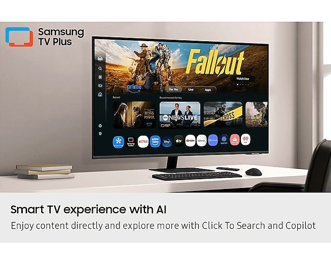 Samsung Smart M7 M70F 43" 4K VA Display Monitor - LS43FM702UEXXS