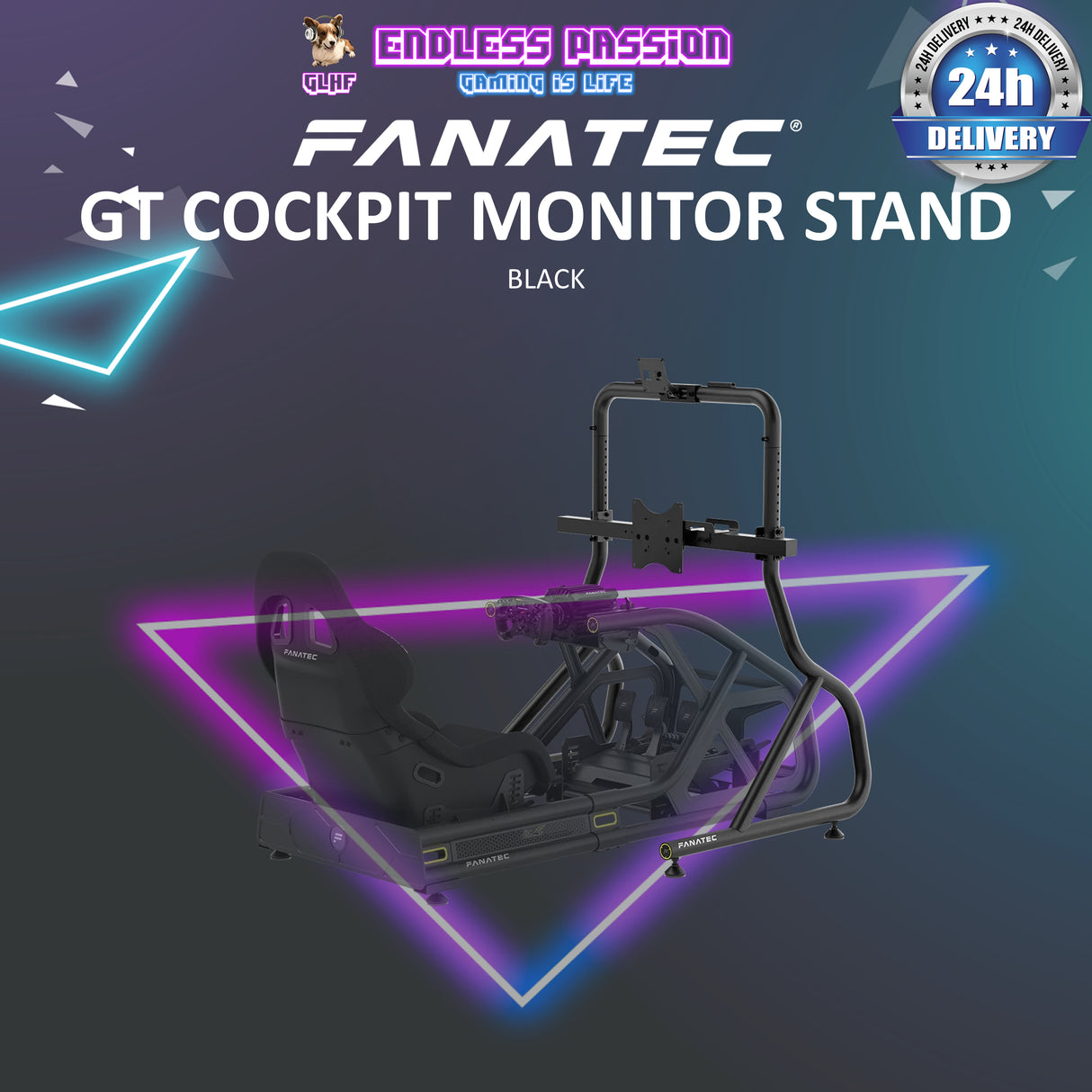 Fanatec ClubSport Cockpit Monitor Stand - Available in Black and White