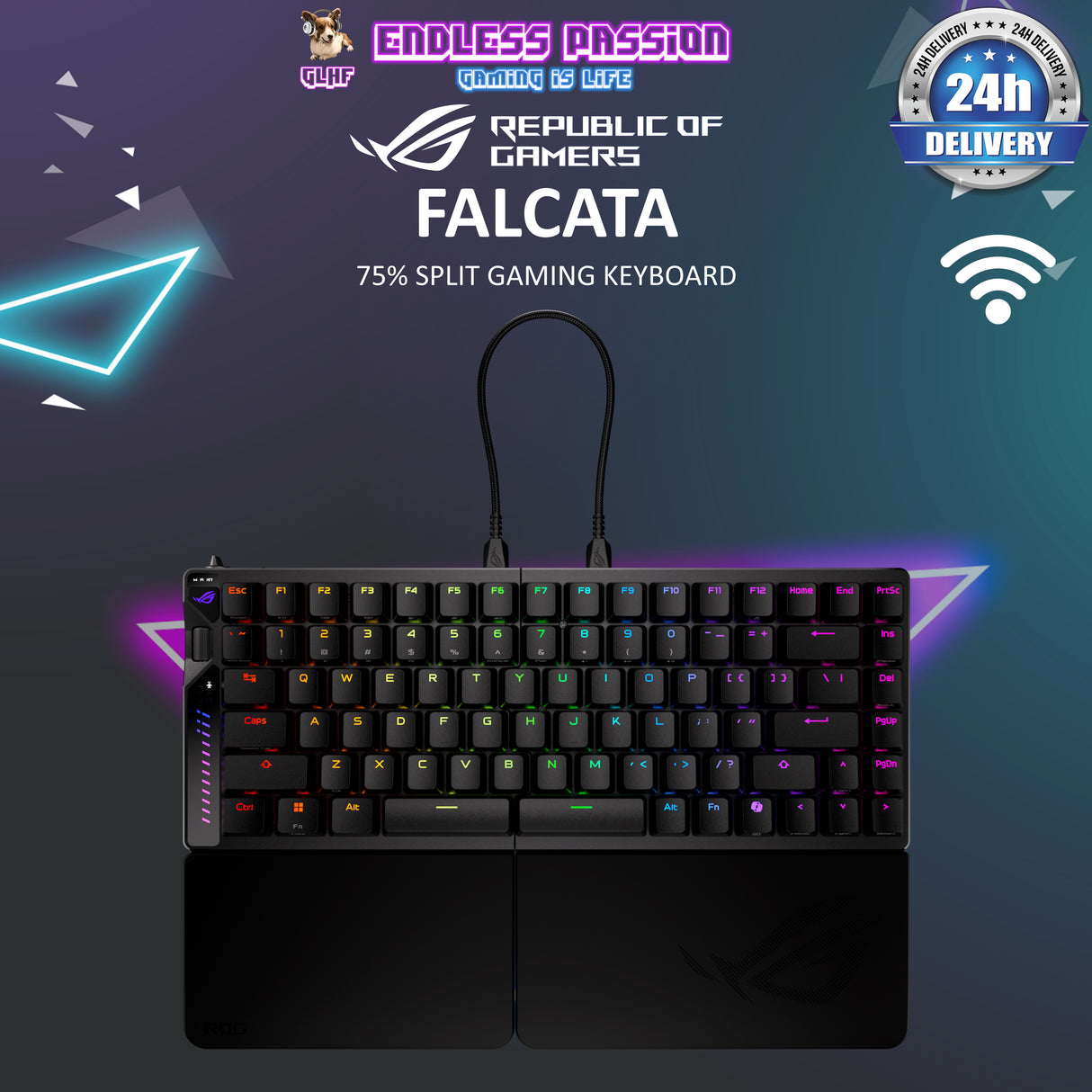 ASUS ROG Falcata 75% Split Gaming Keyboard