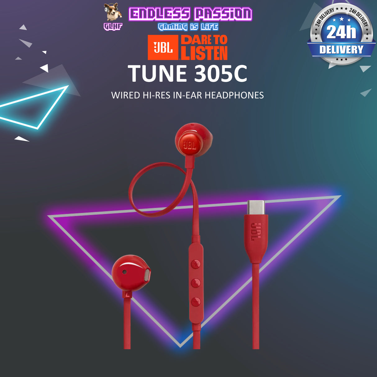 JBL Tune 305C USBC In-Ear Wired Headphone