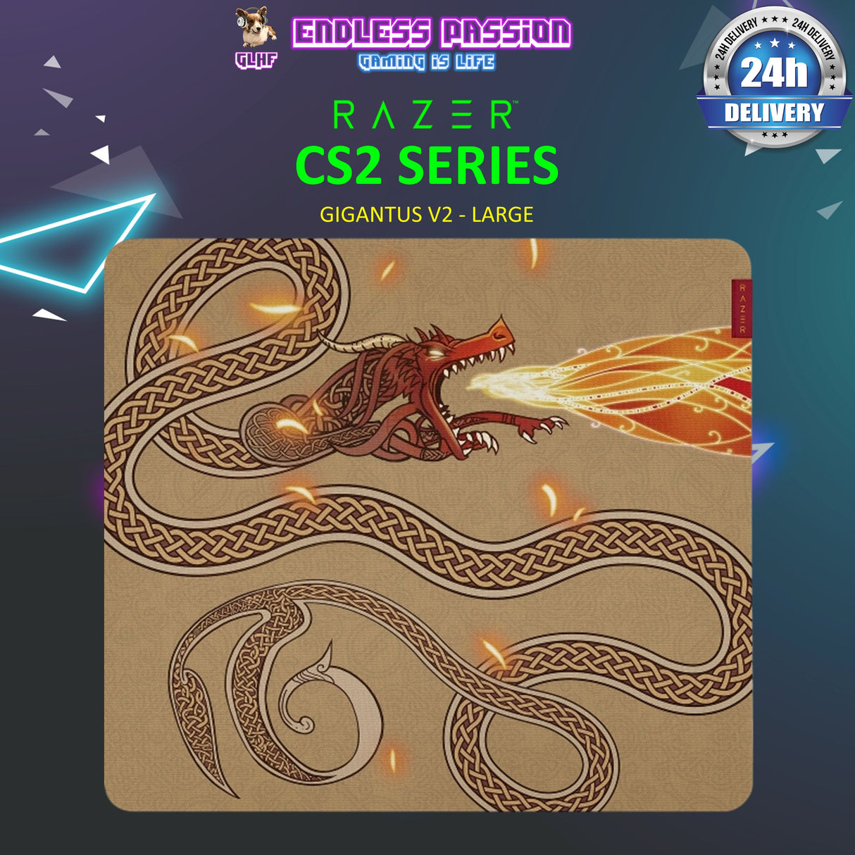 Razer Gigantus V2 - Soft Gaming Mouse Mat - Large - Counter-Strike 2 Edition - FRML Packaging