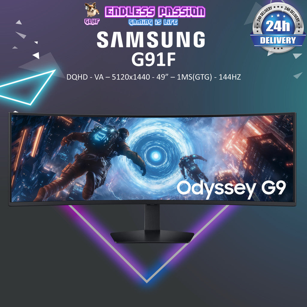 Samsung 49" Odyssey G9 G91F DQHD 144Hz Curved Gaming Monitor