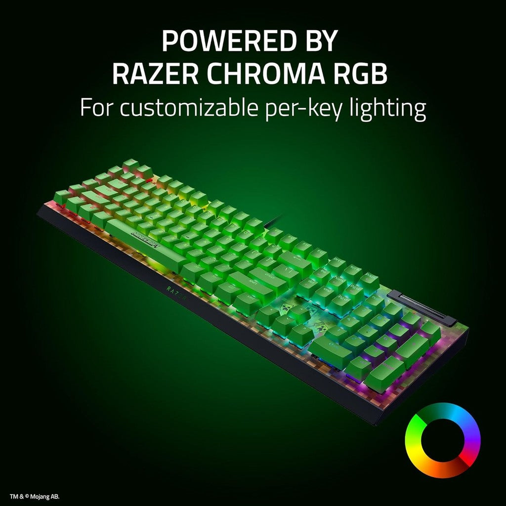 Razer BlackWidow V4 X Minecraft Edition - Mechanical Gaming Keyboard
