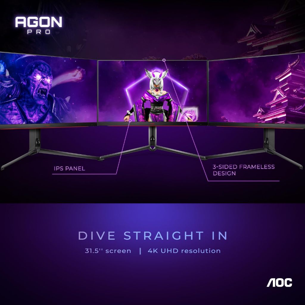 AOC AG324UX — 32" 4K UHD IPS Display Gaming Monitor