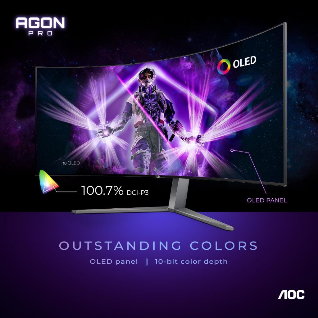 AOC Agon PRO AG456UCZD - 45'' 240Hz WQHD Ultra Wide Curved OLED Gaming Monitor