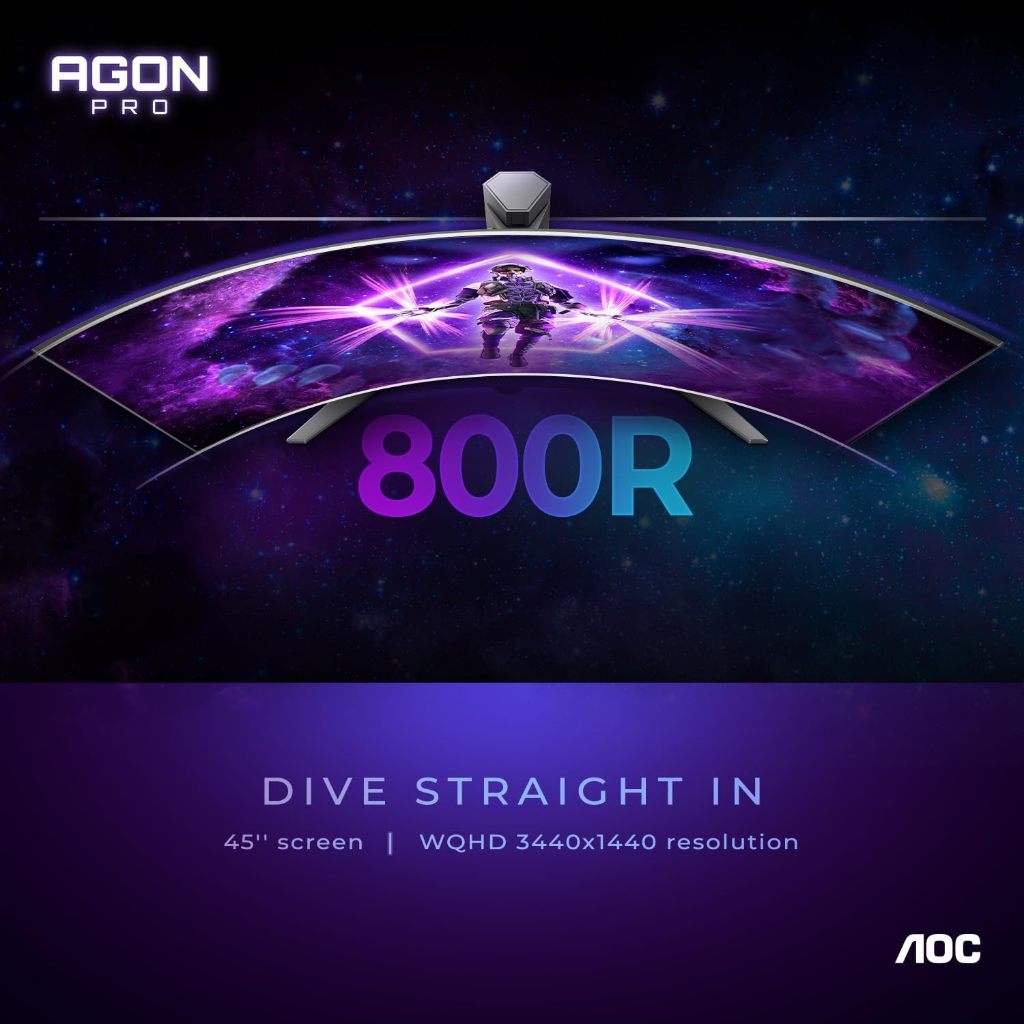 AOC Agon PRO AG456UCZD - 45'' 240Hz WQHD Ultra Wide Curved OLED Gaming Monitor
