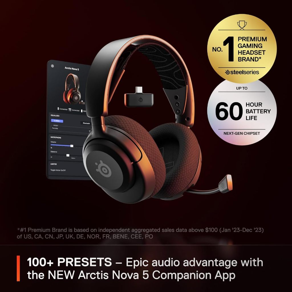 SteelSeries Arctis Nova 5 Wireless Multi-System Gaming Headset