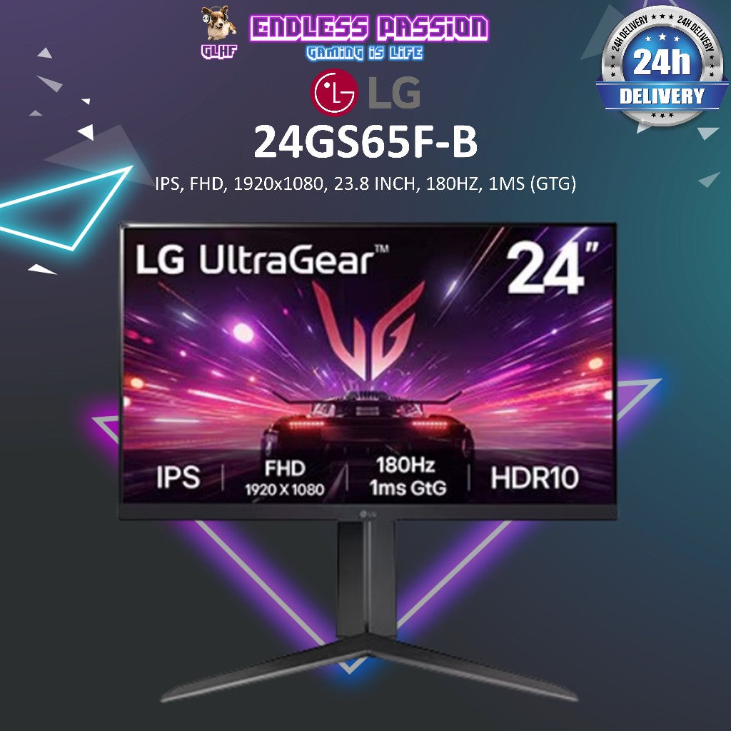 LG 24GS65F -B - 24 Inch FHD IPS Gaming Monitor – Endless Passion LG 24GS65F -B - 24 Inch FHD IPS Gaming Monitor – Endless Passion