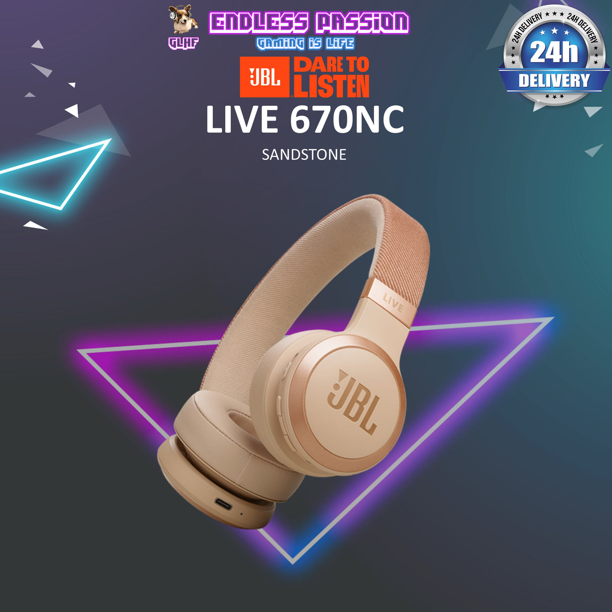 JBL Live 670NC Wireless Over-Ear Headphones