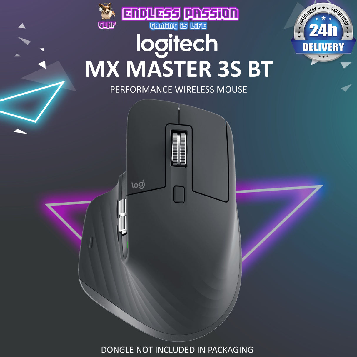 Logitech MX Master 3S Wireless Mouse Graphite - Bluetooth Edition