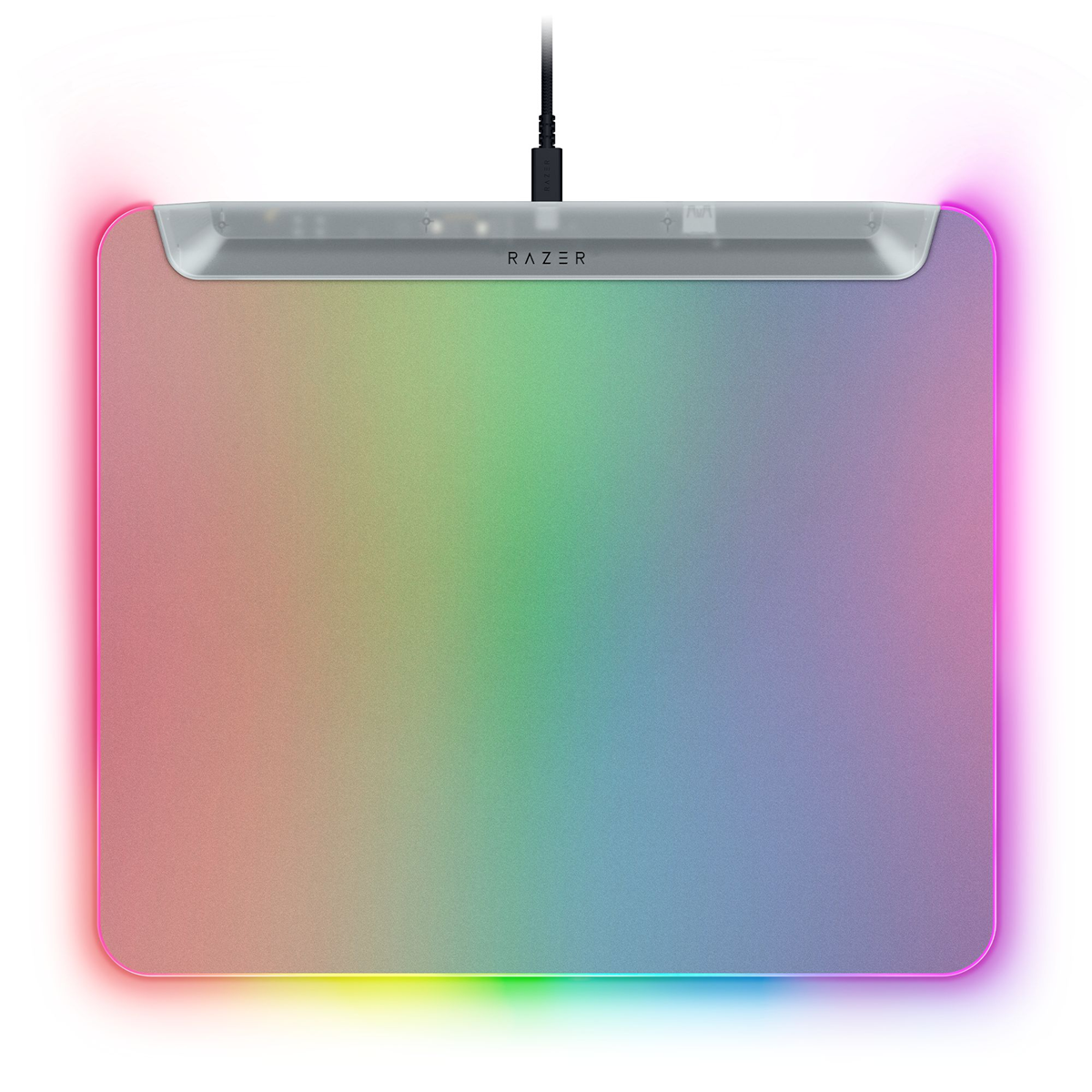 Razer Firefly V2 Pro Fully Illuminated RGB Gaming Mouse Mat - Phantom White Edition