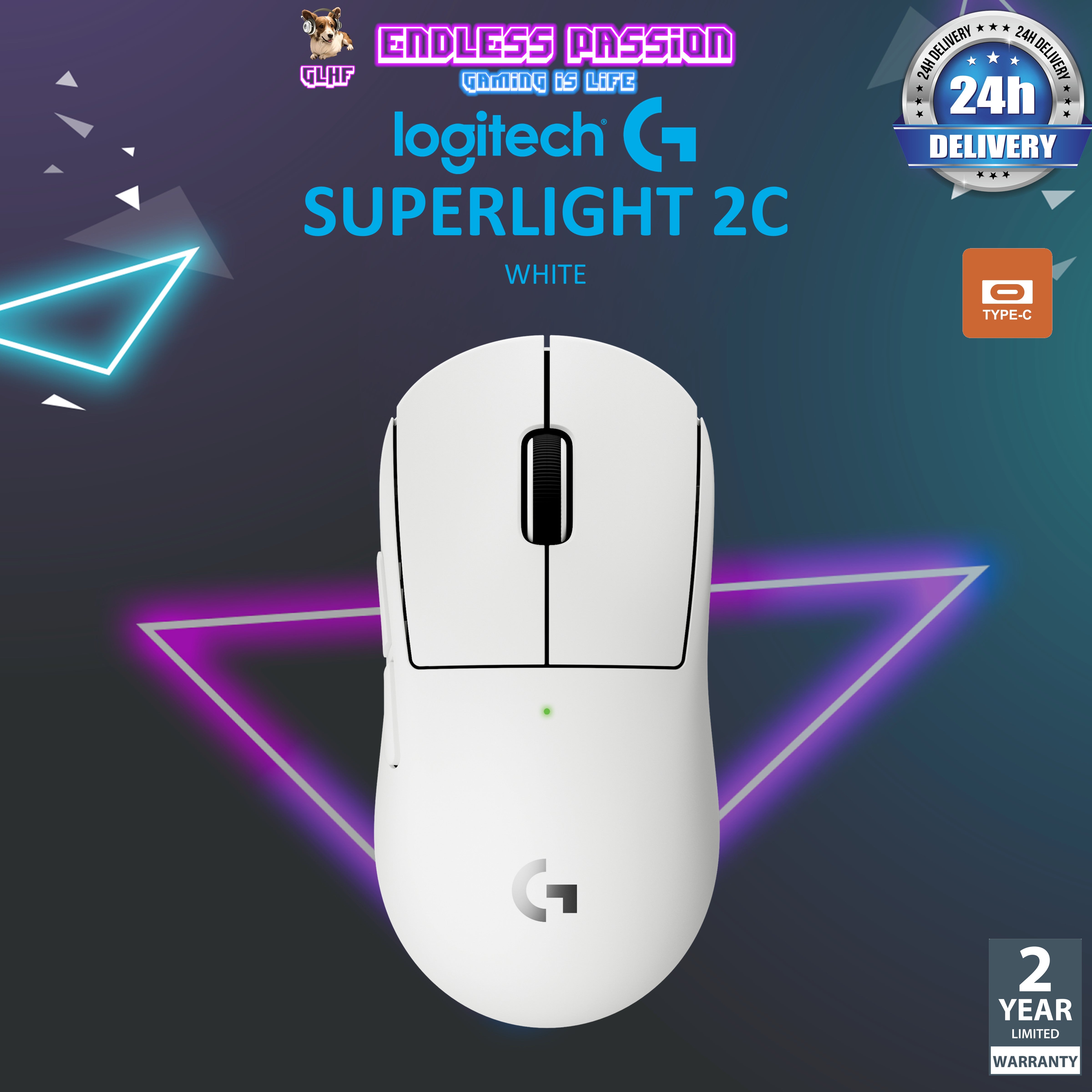 Logitech G Pro X Superlight 2c Lightweight Wireless Gaming Mouse