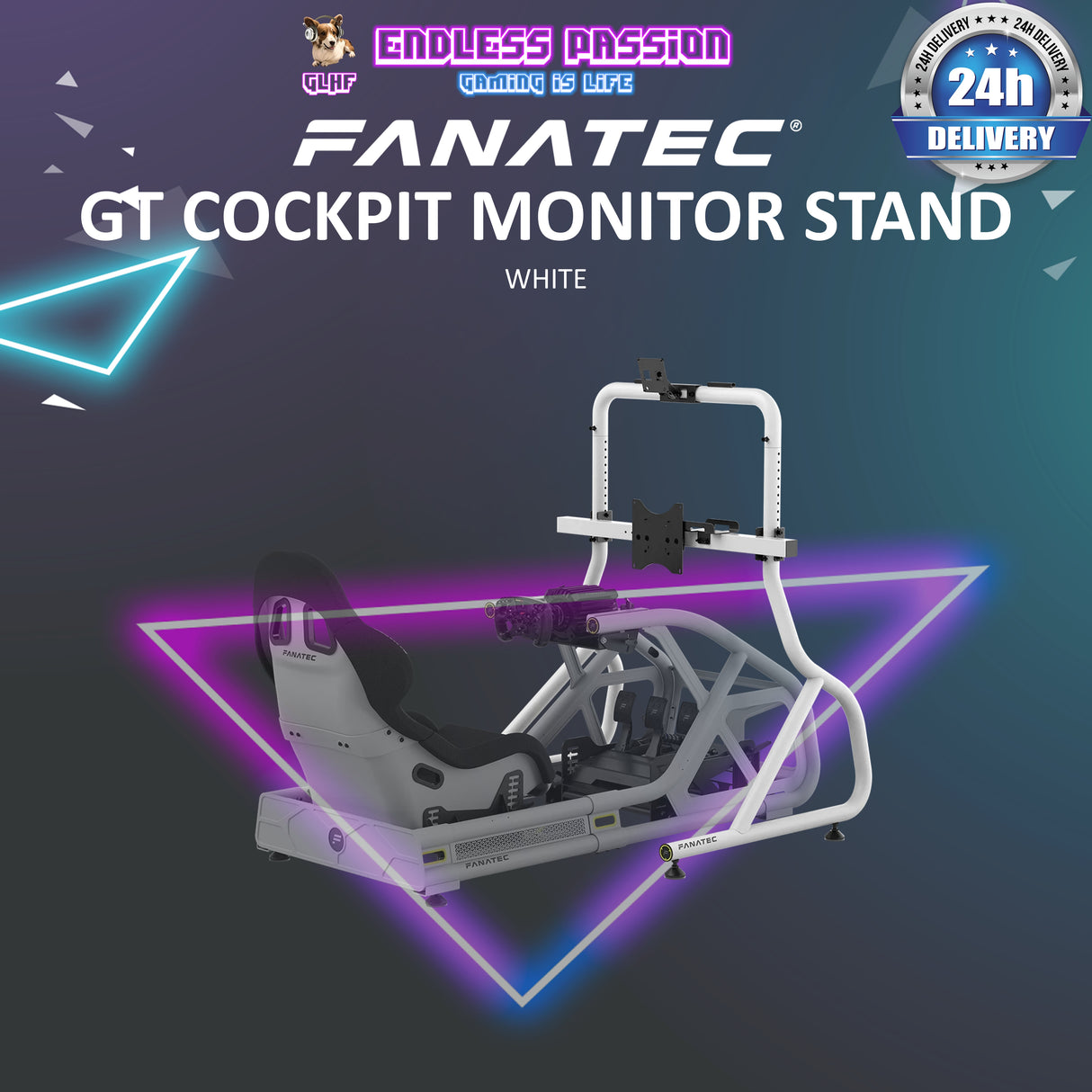 Fanatec ClubSport Cockpit Monitor Stand - Available in Black and White