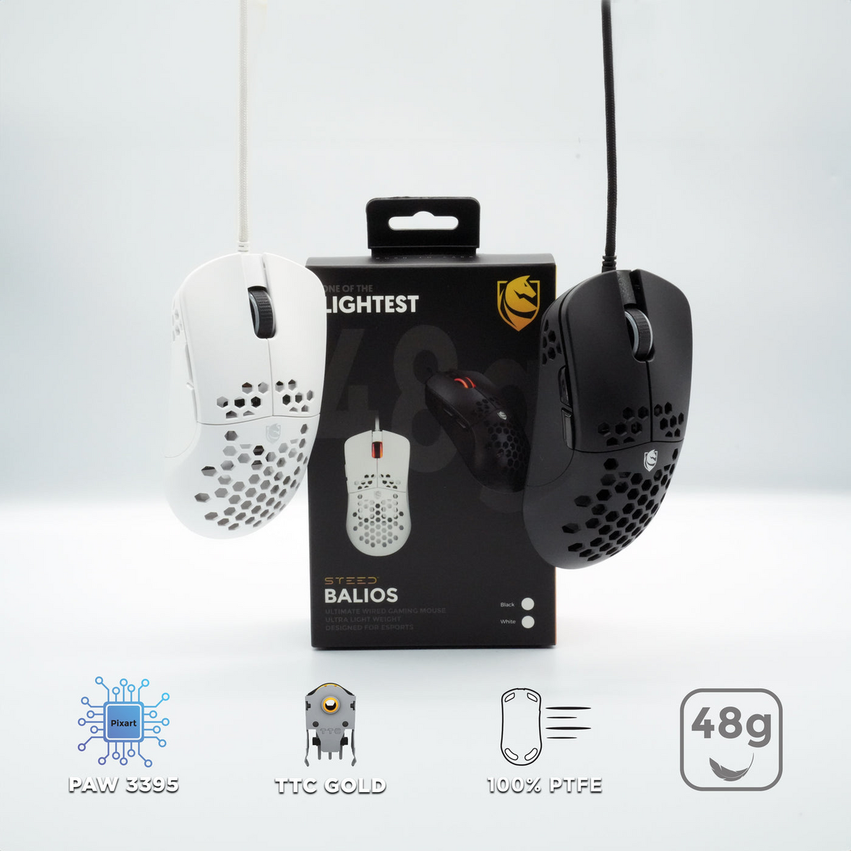 Steed Balios Ultralight Wired Gaming Mouse