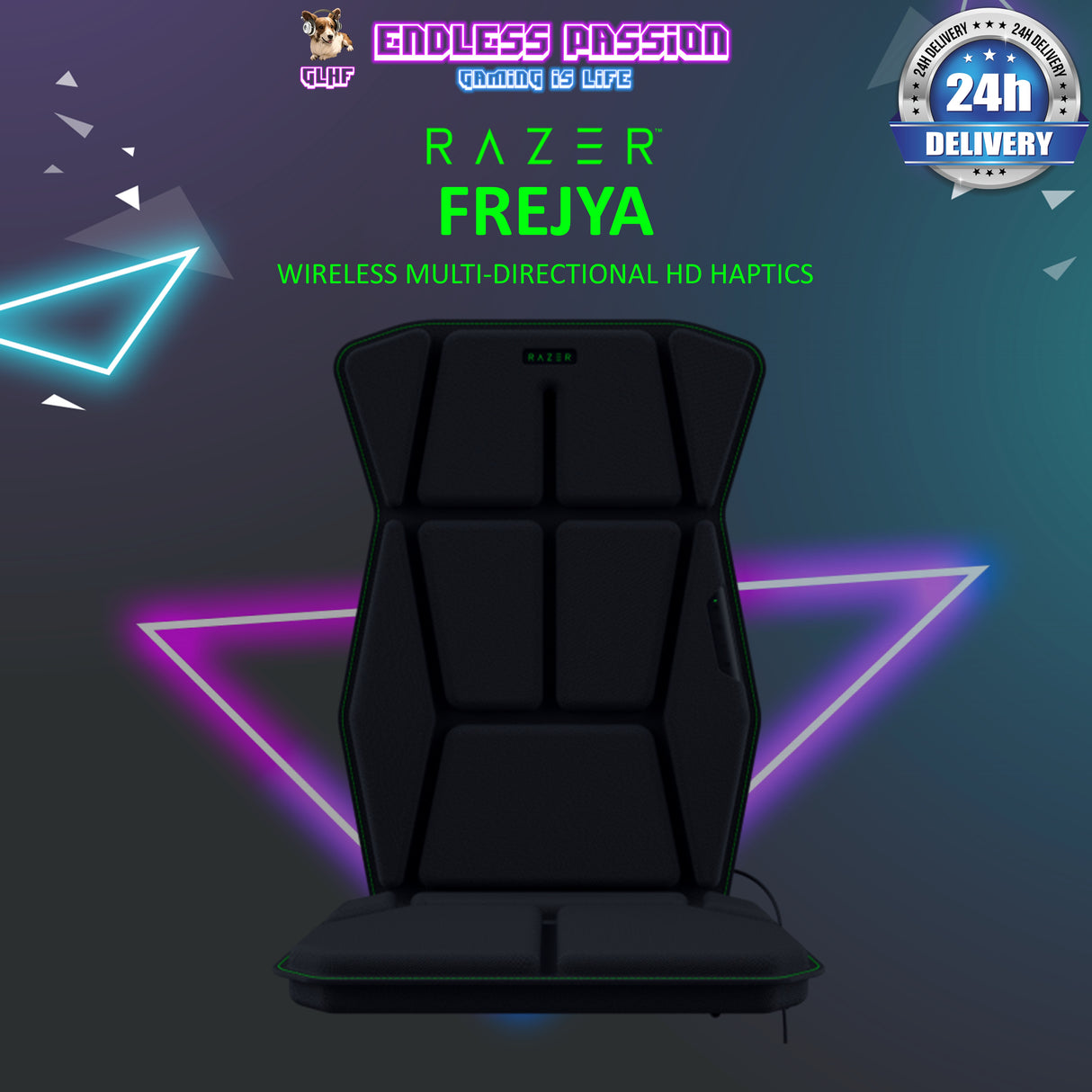 Razer Frejya HD Wireless Haptic Gaming Chair Cushion